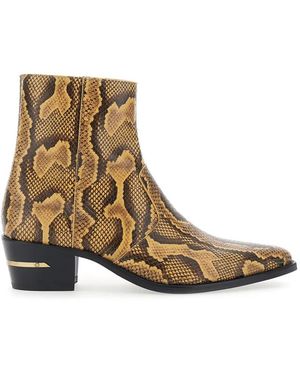 Amiri Ryder Stiefel Mit Python-Prägung - Natur