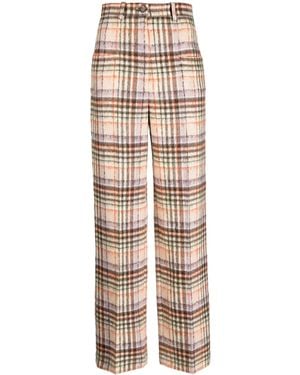 Sonia Rykiel Pantalones Rectos A Cuadros - Neutro