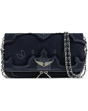 Zadig & Voltaire Rock Denim Clutch - Blue