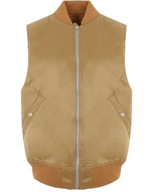 MYTHINKS Bomber-Style Vest - Natural