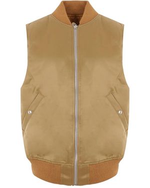 MYTHINKS Pullunder im Bomber-Style - Natur