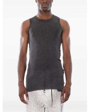 MD75 Ribbed Tank Top - Black