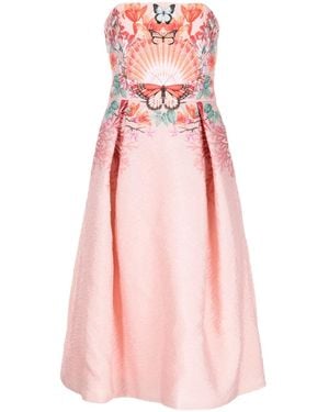 Mary Katrantzou Meadow Embroidered Midi Dress - Pink