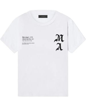Amiri X Wes Lang Checker Skull Cotton T-Shirt - White