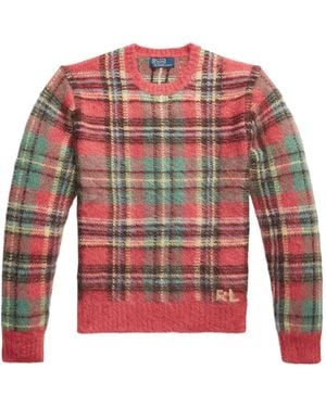 Polo Ralph Lauren Plaid Long-sleeve Sweater - レッド