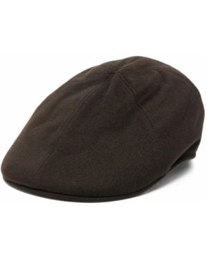 Tagliatore Donald Cashmere Flat Cap - Brown