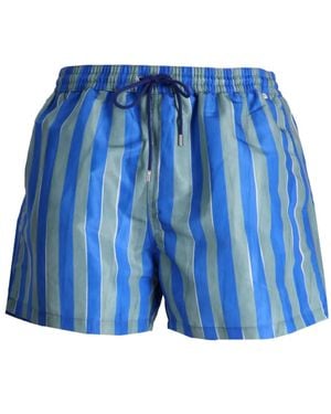 Paul Smith Striped Swim Shorts - Blue