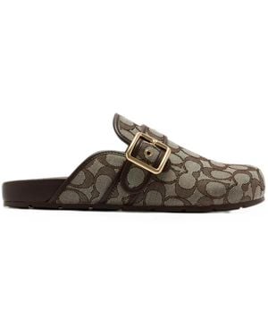 COACH Archival Flat Mules - Brown