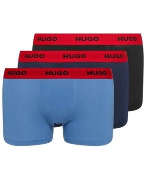 BOSS Logo-Waistband Boxers (Set Of Three) - Blue