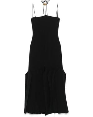 A.W.A.K.E. MODE Lip Choker Midi Dress - Black
