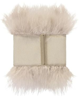 Herno Feather-Detail Bracelet - Natural