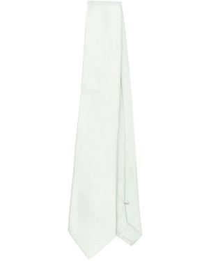 Versace Faille Silk Tie - White