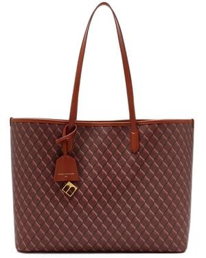 Tammy & Benjamin Monogram-Print Tote Bag - Red