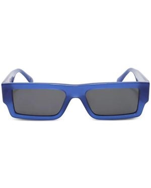Palm Angels Belvedere Sonnenbrille Mit Eckigem Gestell - Blau