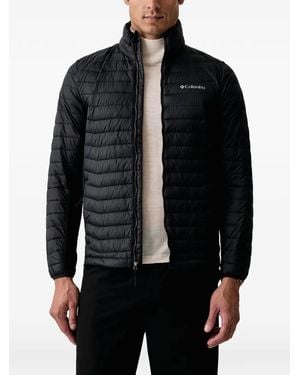 Columbia Powder Pass Quilted Logo-Print Jacket - Black