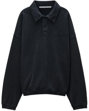 Alexander Wang Polo-Collar Oversized Jumper - Black