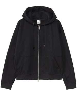 On Shoes Zip-Up Drawstring Hoodie - Black