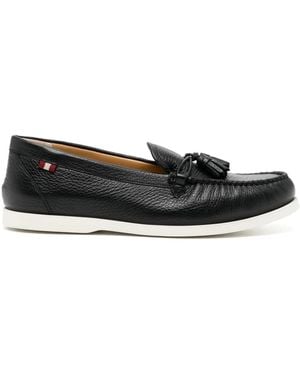 Bally Tassel-Detail Leather Loafers - Black