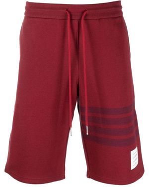 Thom Browne Rwb Striped Shorts - Red