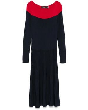 Ralph Lauren Patney Long Sleeve Day Dress - Blue