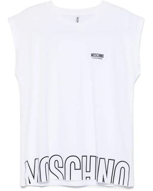 Moschino T-Shirt Met Logoprint - Wit