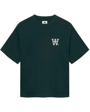 WOOD WOOD Camiseta Wwliam Con Logo - Verde