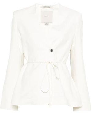 Calvin Klein Tied-Waist Jacket - White