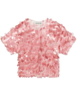 Munthe Belmira Sequin-Embellished Top - Pink