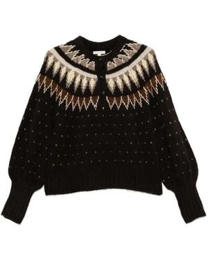 Yerse Pull En Maille À Motif - Black