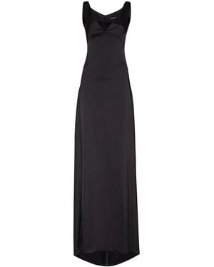 DSquared² Satin Maxi Dress - Black
