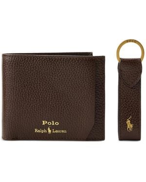 Polo Ralph Lauren Pebble Leather Wallet - Brown