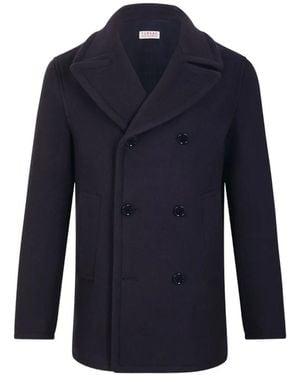 Fursac Double-Breasted Coat - Blue