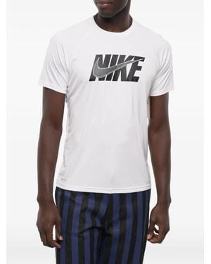 Nike Logo-Print Raglan-Sleeve T-Shirt - White