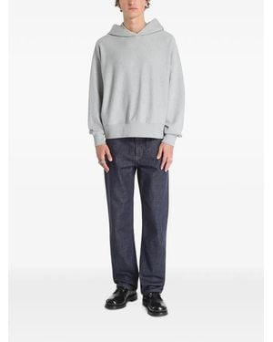 Calvin Klein Logo-Embroidered Hoodie - Grey