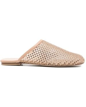 Stuart Weitzman Bareitall Studded Mules - Pink