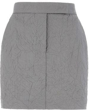 Max Mara Wool Mini Skirt - Gray
