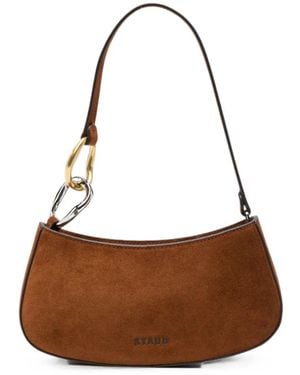 STAUD Ollie Suede Shoulder Bag - Brown