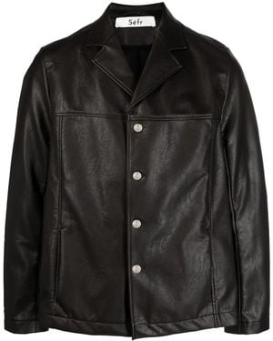 Séfr Francis Jacke Aus Faux-Leder - Schwarz