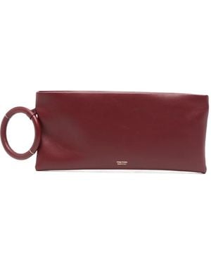 Tom Ford Aura Ring Leather Clutch - Purple