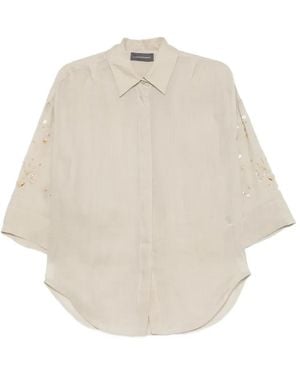 Lorena Antoniazzi Sequin-Embellished Shirt - Natural
