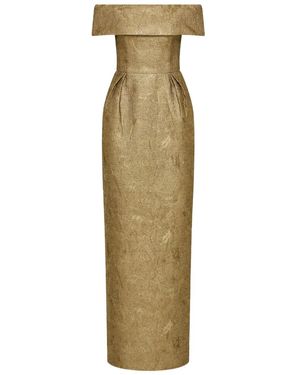 Rebecca Vallance Off-Shoulder Brocade Gown - Metallic