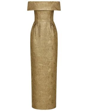 Rebecca Vallance Off-Shoulder Brocade Gown - Metallic