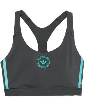 adidas Racerback Logo Sports Bra - Black