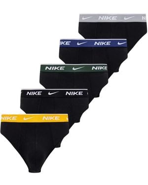 Nike Logo-Waistband Briefs (Set Of Five) - Blue