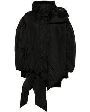 Simone Rocha Cappotto Imbottito Con Fiocco - Nero