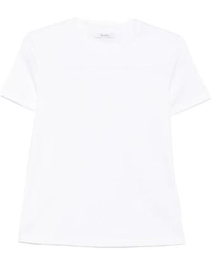 Max Mara Embroidered-Logo T-Shirt - White