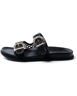 Emanuélle Vee Crystal-Embellished Sandals - White