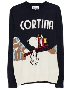 MC2 Saint Barth Cortina Snoopy Pullover - Blau