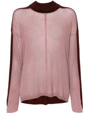 Rick Owens Jersey Combo con hombros caídos - Rosa