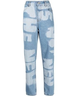 Adererror Slogan Washed Jeans - Blue